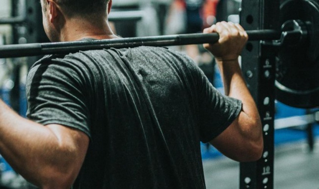 a man working out in a gym